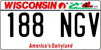 WI license plate 188NGV