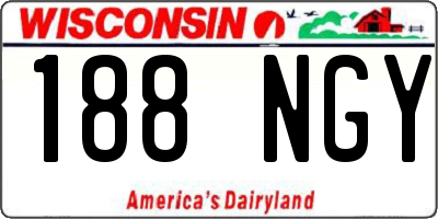 WI license plate 188NGY