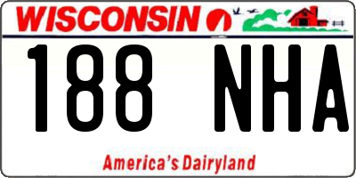 WI license plate 188NHA