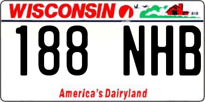 WI license plate 188NHB