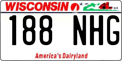 WI license plate 188NHG