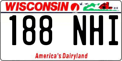 WI license plate 188NHI