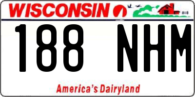 WI license plate 188NHM