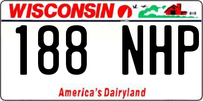 WI license plate 188NHP