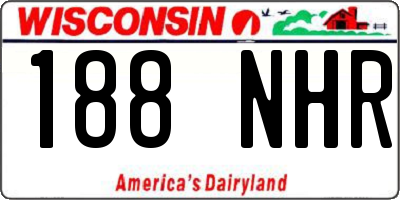 WI license plate 188NHR