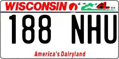 WI license plate 188NHU