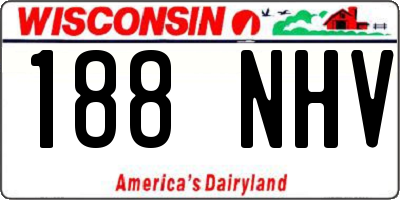 WI license plate 188NHV