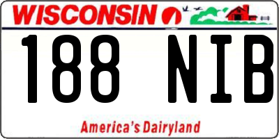 WI license plate 188NIB