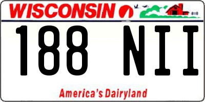 WI license plate 188NII