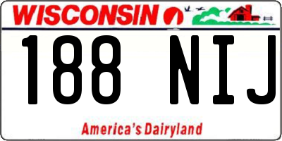 WI license plate 188NIJ