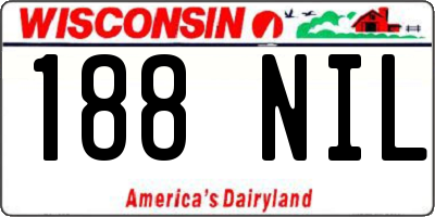 WI license plate 188NIL