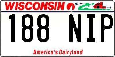 WI license plate 188NIP
