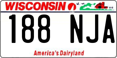 WI license plate 188NJA