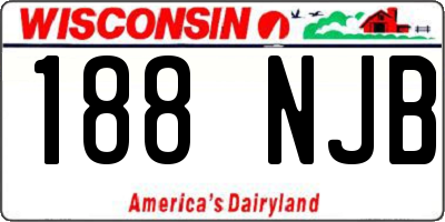 WI license plate 188NJB