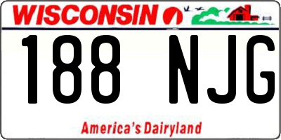 WI license plate 188NJG