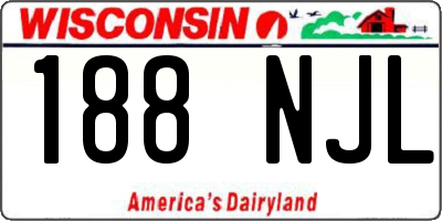WI license plate 188NJL