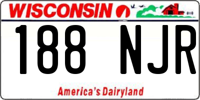 WI license plate 188NJR