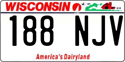 WI license plate 188NJV