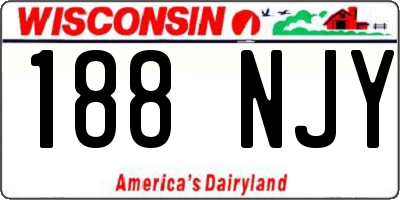 WI license plate 188NJY