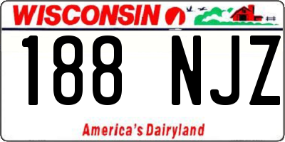 WI license plate 188NJZ