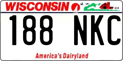 WI license plate 188NKC
