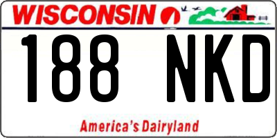 WI license plate 188NKD
