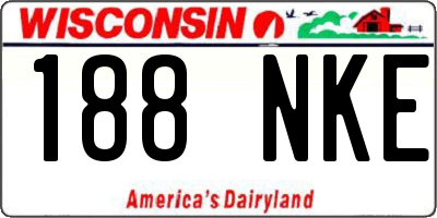 WI license plate 188NKE