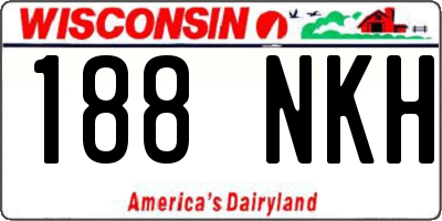 WI license plate 188NKH