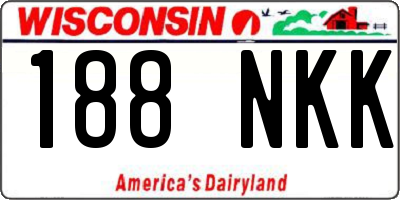 WI license plate 188NKK