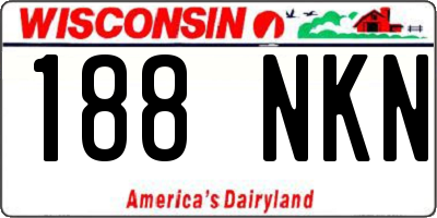 WI license plate 188NKN