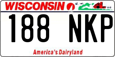 WI license plate 188NKP