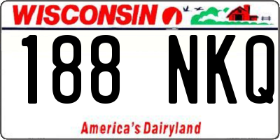 WI license plate 188NKQ