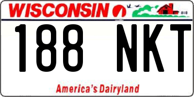 WI license plate 188NKT