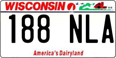 WI license plate 188NLA