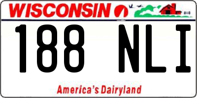 WI license plate 188NLI