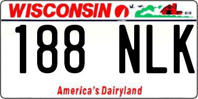WI license plate 188NLK