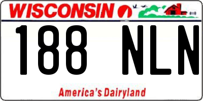 WI license plate 188NLN