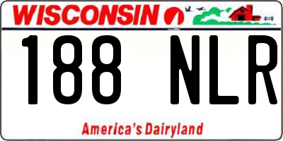 WI license plate 188NLR