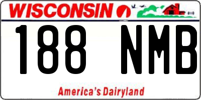 WI license plate 188NMB