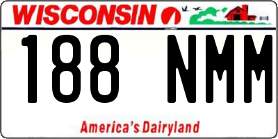 WI license plate 188NMM