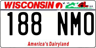 WI license plate 188NMO