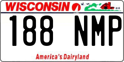 WI license plate 188NMP