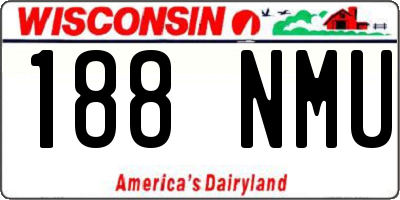 WI license plate 188NMU