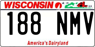 WI license plate 188NMV