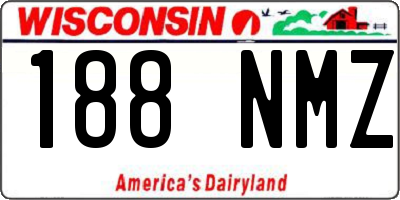 WI license plate 188NMZ