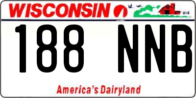 WI license plate 188NNB