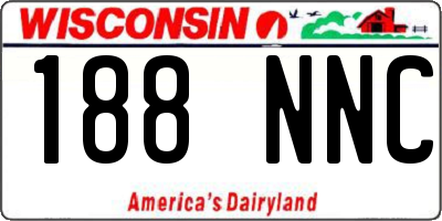 WI license plate 188NNC