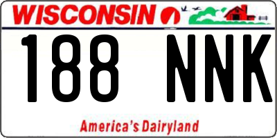 WI license plate 188NNK
