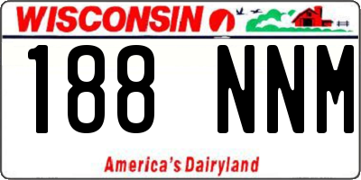 WI license plate 188NNM