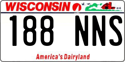 WI license plate 188NNS